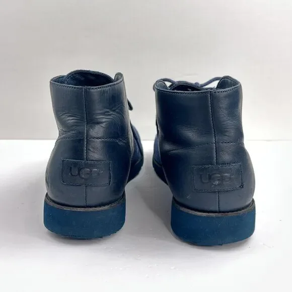 UGG Blackwell Chukka Boots Mens 9.5 Navy Blue Leather Suede  display picture 1